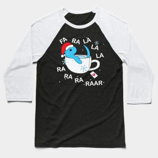 Tea Rex with Christmas Hat Baseball T-Shirt